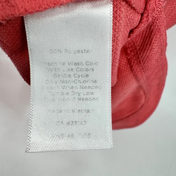 Talbots Sweatshirt Womens XL Pink Sleeveless Cowl Neck Pullover + Pockets Active - Picture 6 of 7